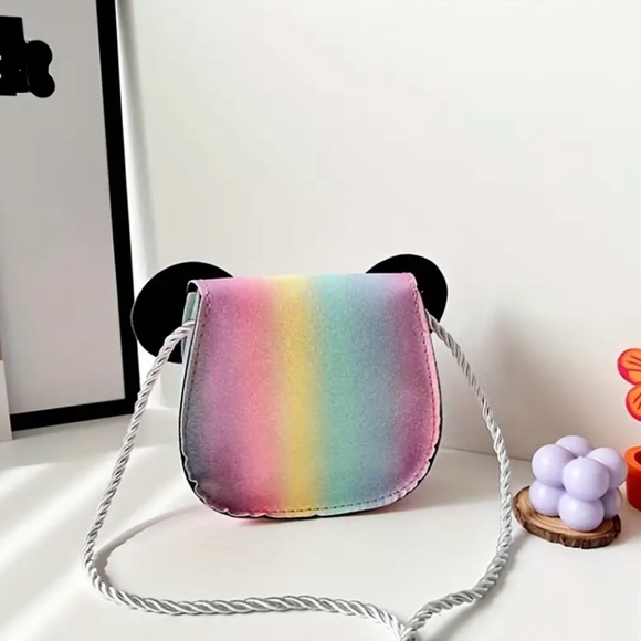 ‼️$7‼️ Cute Sparkling Rainbow “Minnie Mouse” Crossbody Bag for Girls 🌈 - Picture 3 of 13